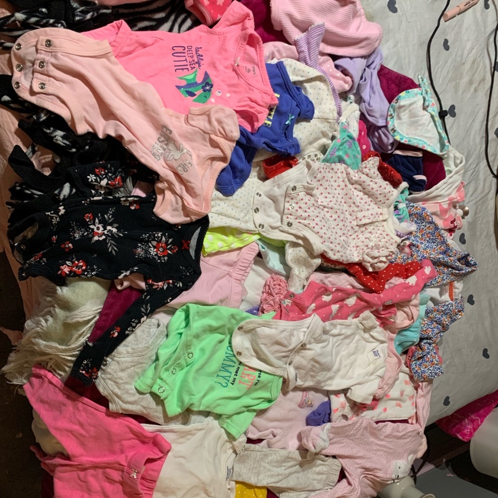 Newborn baby girl clothing bundle